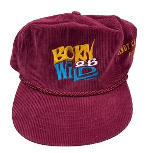 Vintage Ford Trucker Hat Cap Snap Back Maroon Rope Born To Be Wild 90s Trucks